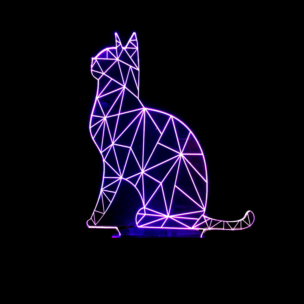 Acrylic Cat Night Light