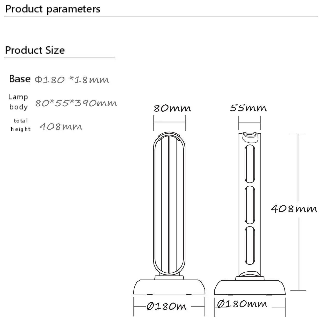 Ultraviolet sterilization quartz UV lamp
