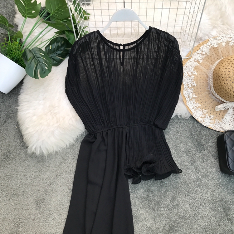 Round neck slim fitting Chiffon Top