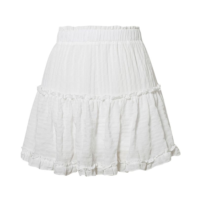 Ruffled Goddess Fan temperament skirt