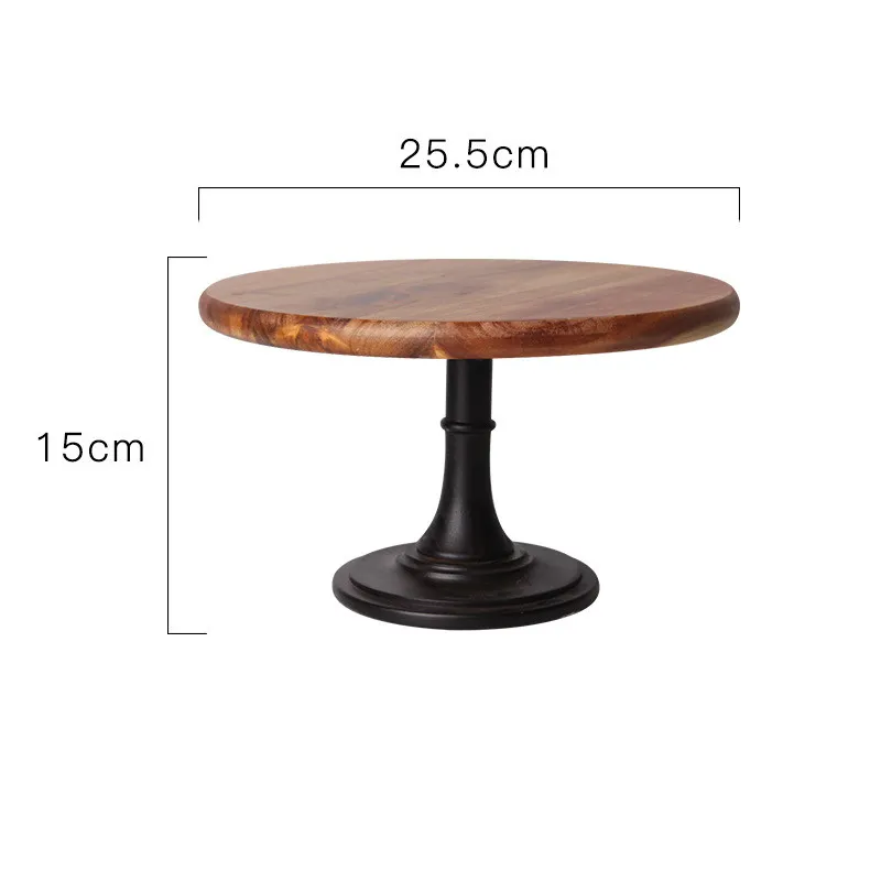 Solid wood tray dessert cake stand - Image