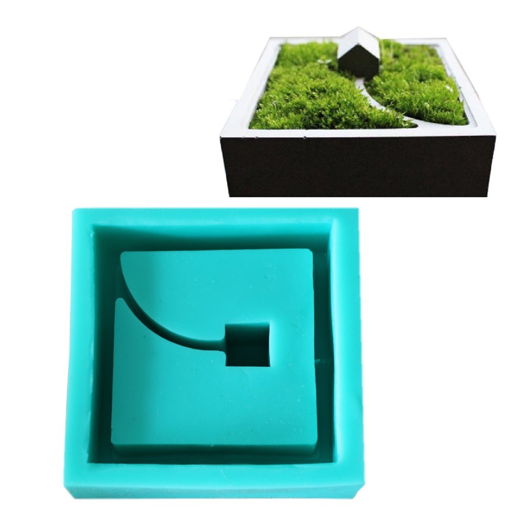 Flower pot bonsai silicone mold