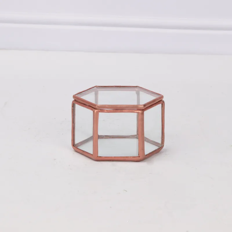 Glass jewelry box - Red