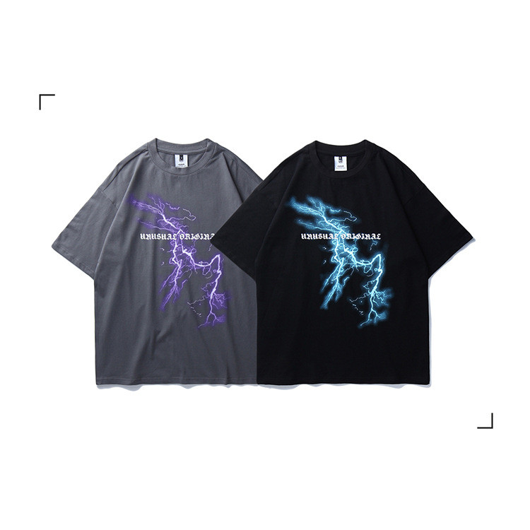 Title 5, Lightning-printed casual T-shirt