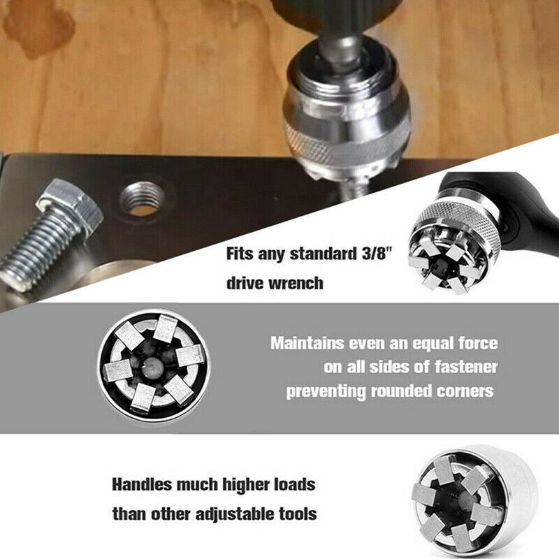 Universal quick ratchet wrench accessories (silver)