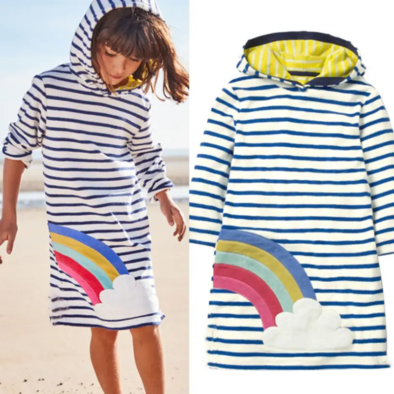 Embroidered pattern long-sleeved dress