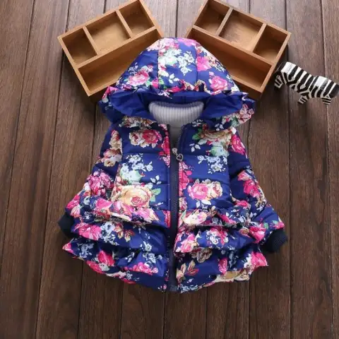 Girls' Thick Cotton Padded Jacket