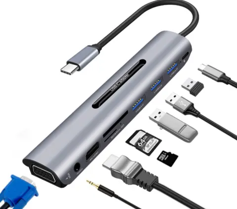 USB C HUB Docking Station 9 in 1Type-C HDMI