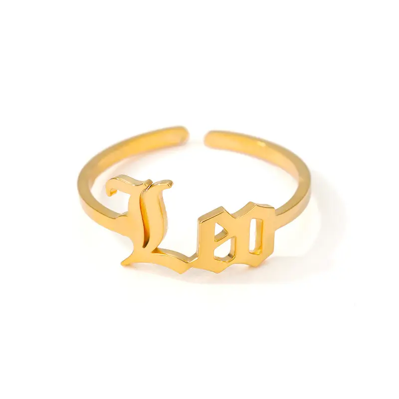 Twelve constellation stainless steel ring