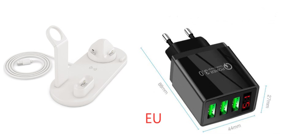 White and EU adapter