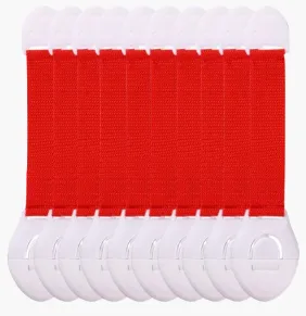 Cloth Belt Multifunctional Lock Anti Pinching Baby Protection Refrigerator Lock Red - Shop at LoveMi