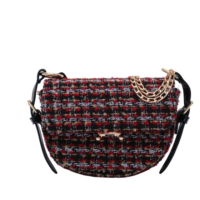Checked shoulder bag Red - Shop at LoveMi