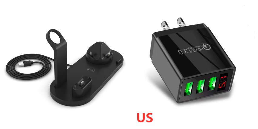 Black and US adapter