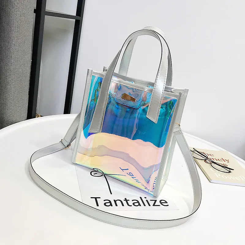 Laser Bag Transparent Handbag - Transparent