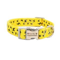 Custom dog collar - Yellow - View 1