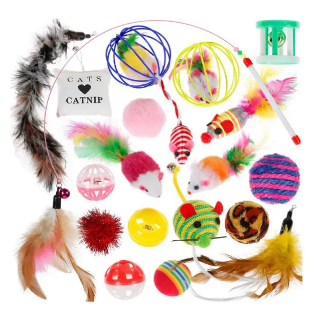 Pet cat toy set Multicolor Random - Shop at LoveMi
