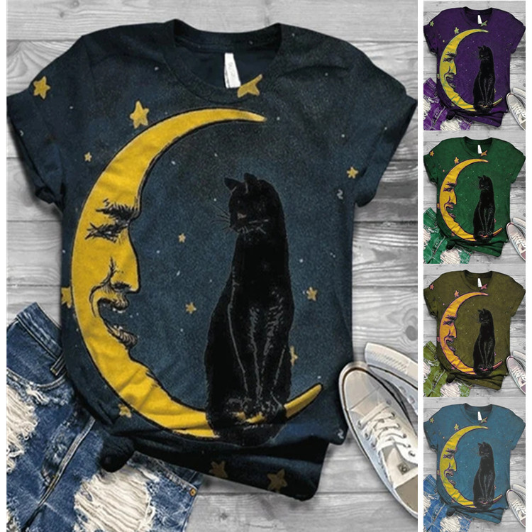 Animal digital printing female T short sleeve