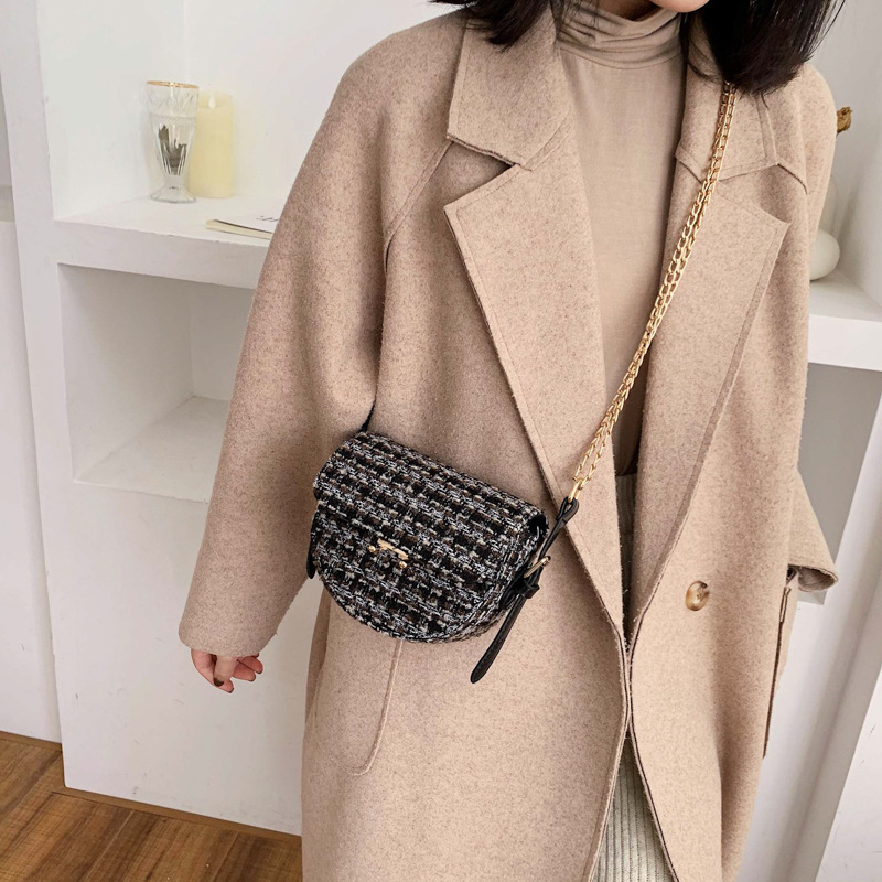 Checked shoulder bag