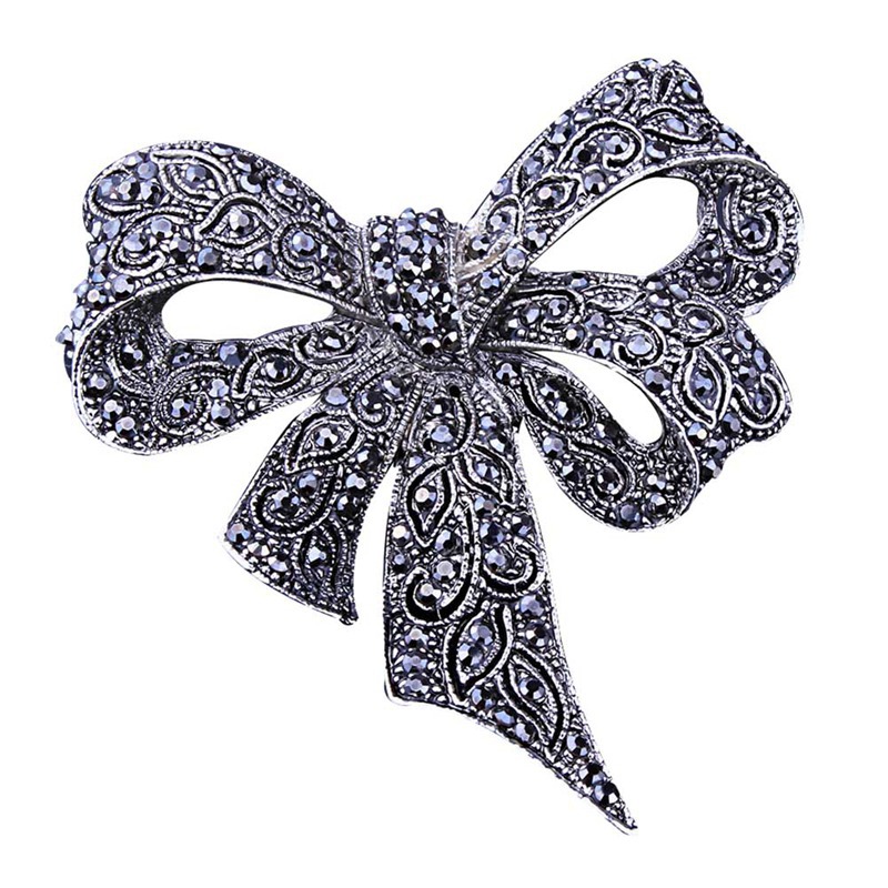 Western clothing accessories bow tie Brooch Pin Silver - Shop at LoveMi