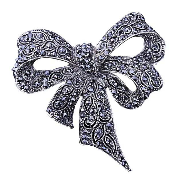 Western clothing accessories bow tie Brooch Pin Silver - Shop at LoveMi