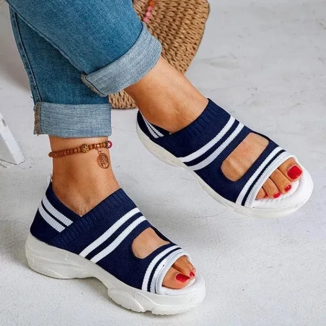 Women's knitted sandals Blue - Shop at LoveMi