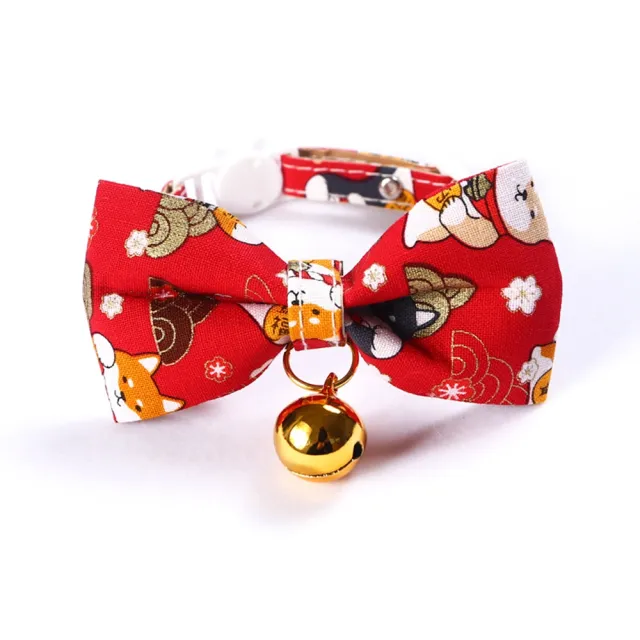 Shiba Inu Adjustable Pet Bow Tie Red A - Shop at LoveMi