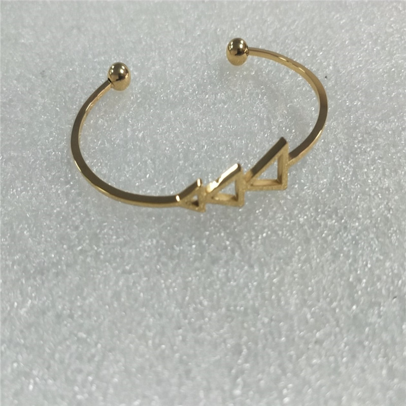 18K triangle couple bracelet