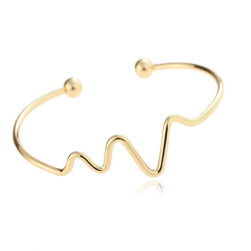 Lightning ECG exaggerated jewelry bracelet