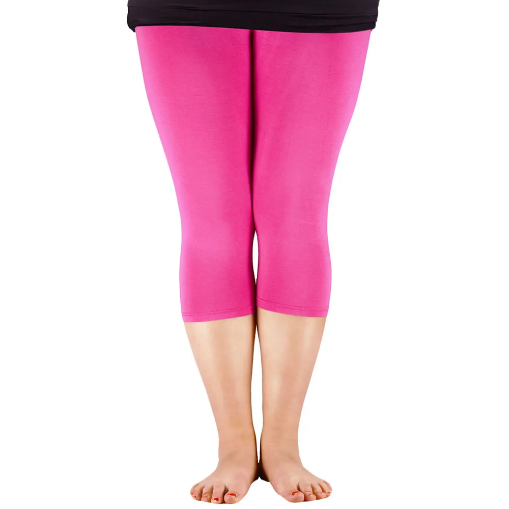 Solid color leggings - Rose Red