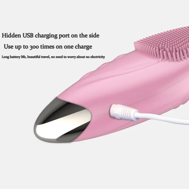 Waterproof silicone cleansing instrument