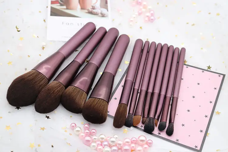 12 small grape beginner makeup brush sets