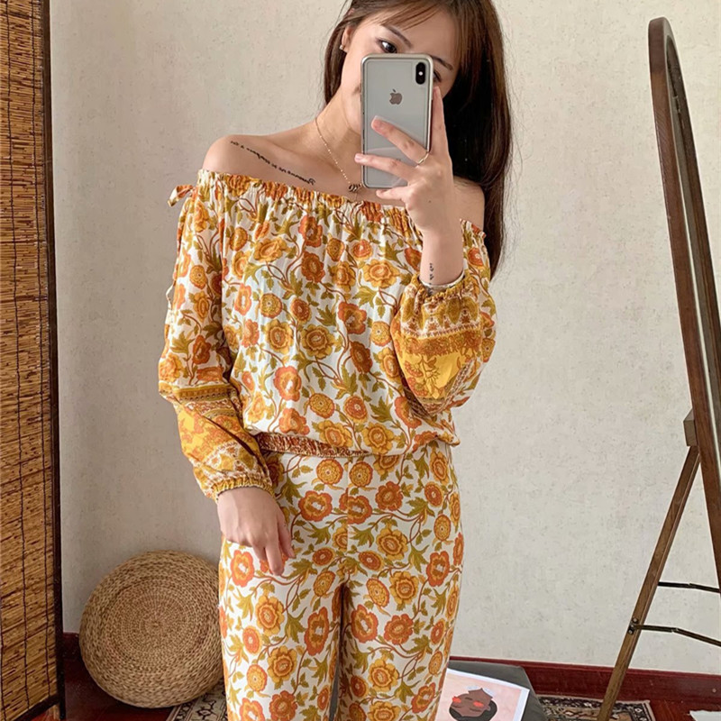 Yellow Orange Sleeve Shoulder Pullover Shirt