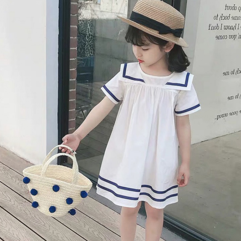 Navy style children's dress