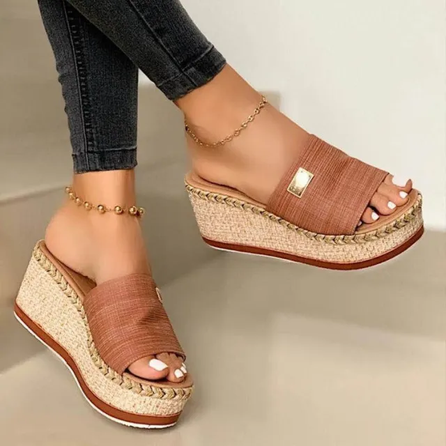 European and American new slippers sandals Brown - Shop at LoveMi