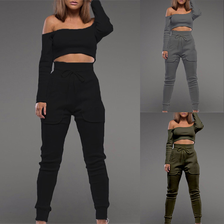 Long-sleeved top + trousers sports and leisure suit