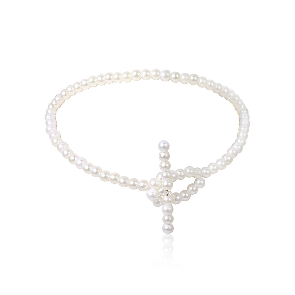 Pearl Geometric Single Layer Necklace
