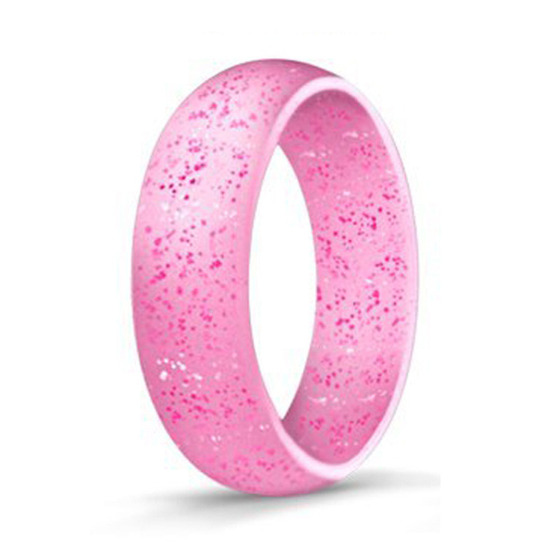 Glitter women's silicone ring