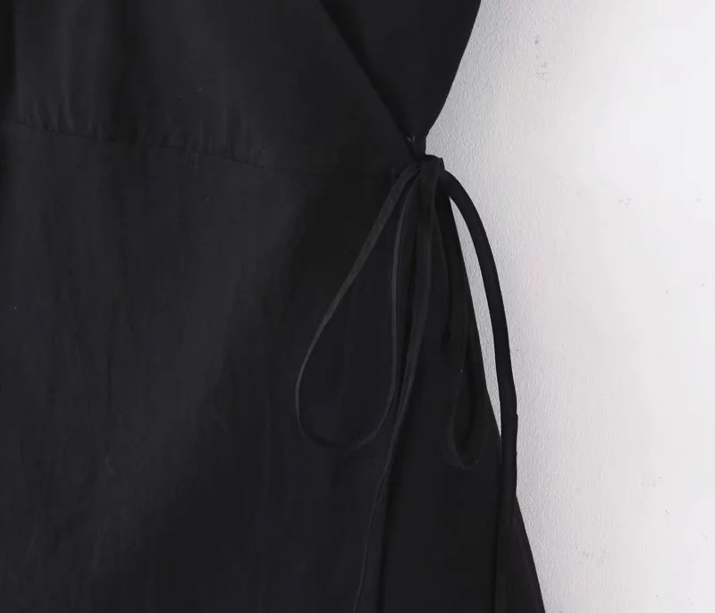 Women's V-neck short sleeve waist dress