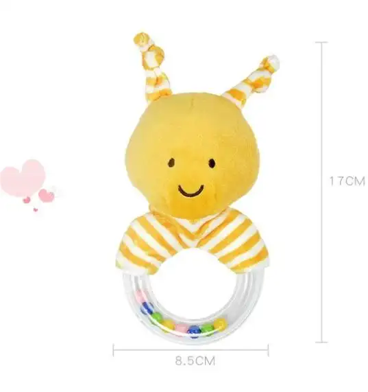 Baby Plush Rattle Toy with Handbell for Infants — Caterpillar