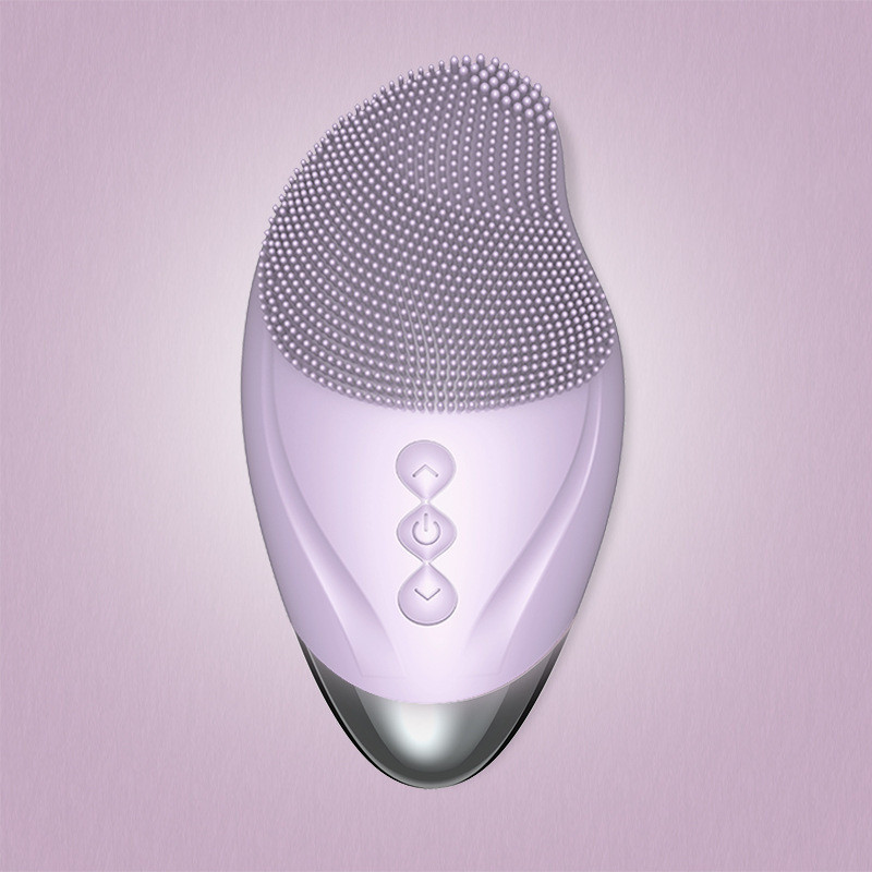 Heated electric silicone cleansing instrument Purple - Shop at LoveMi