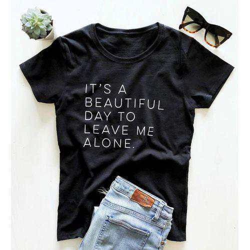 English printed casual T-shirt