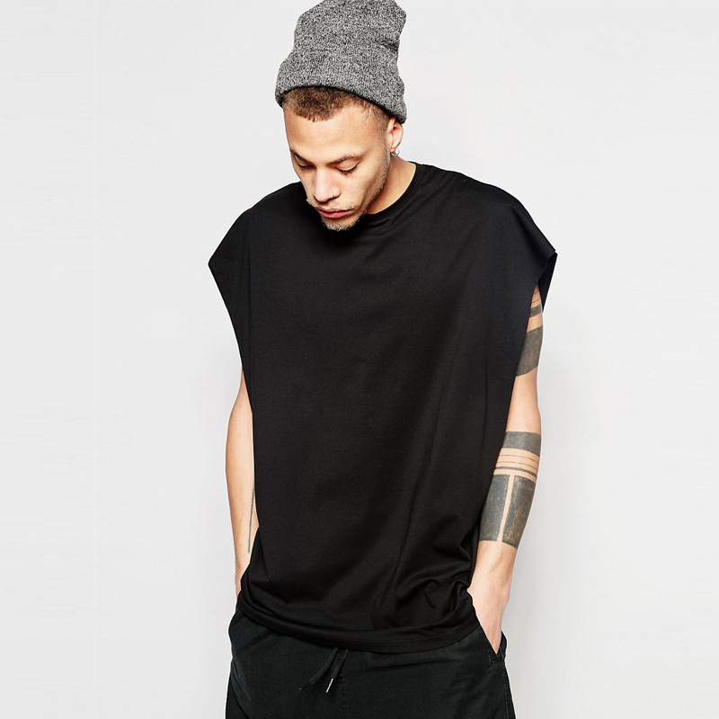 Simple and versatile loose sleeveless design T-shirt