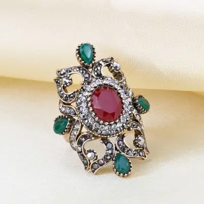 Jewelry retro jewel ring female
