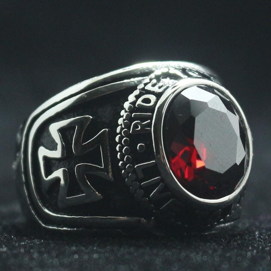 Vintage Redstone Crusader Ring