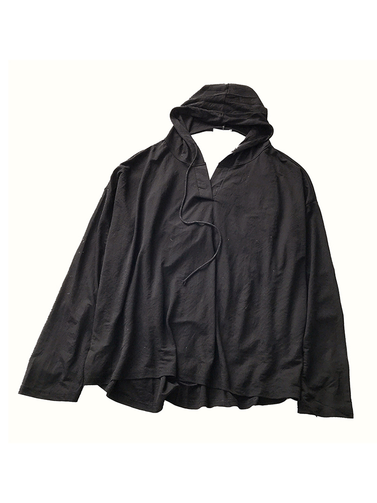 Mid-length hooded long sleeve