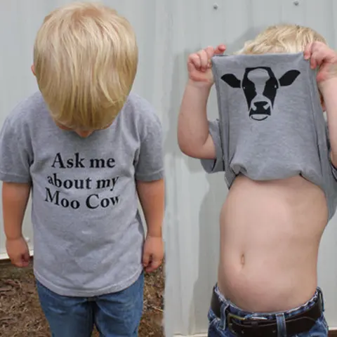 Printed English Boy Short Sleeve