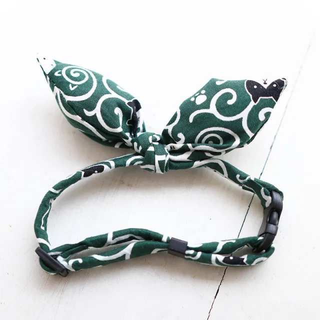 Handmade cat puppy bow tie Green - Shop at LoveMi