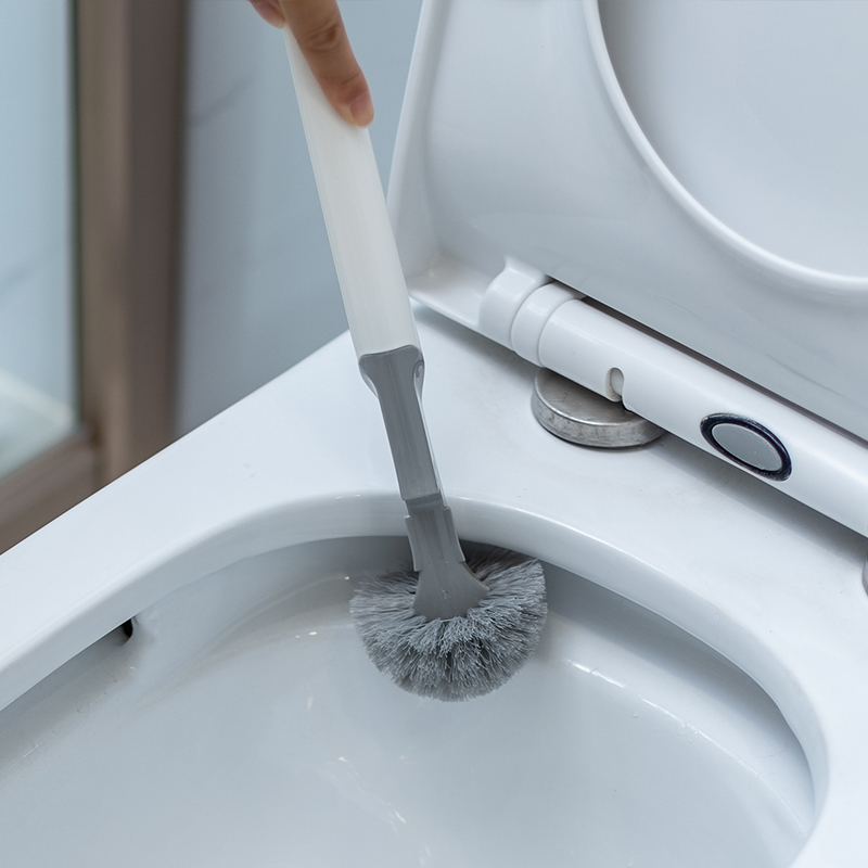 Toilet brush cleaning set with base