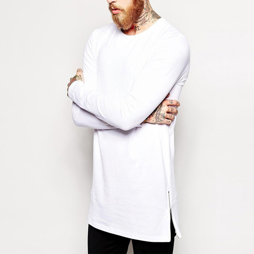 New simple men's solid color bottoming t-shirt