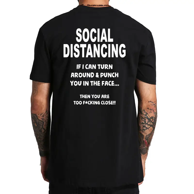 Printed back casual T-shirt